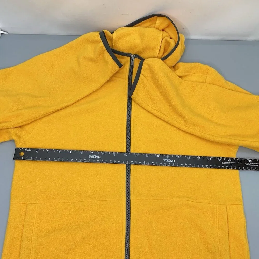 The North Face Teen Glacier Full Zip Hooded Jacket Fleece Yellow Kids XXL 18-20